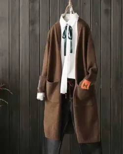 مانتو بافت طرح دار کد: 02128