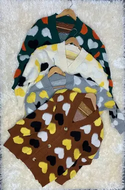 ژاکت قلبی زنانه کد: 02118