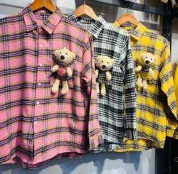 شومیز چهارخونه عروسکی کد:0131