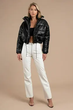 کاپشن چرم کوتاه کد: 02421