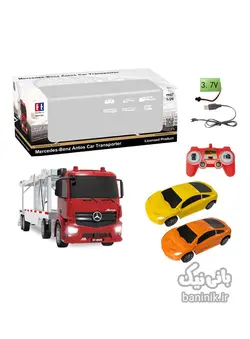 اسباب بازی ماشین کنترلی دبل ای مدل تریلی حمل ماشین Container