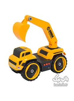 اسباب بازی کامیون راهسازی سری بیل مکانیکی موزیکال و دارای نور DIY