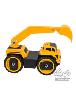 اسباب بازی کامیون راهسازی سری بیل مکانیکی موزیکال و دارای نور DIY