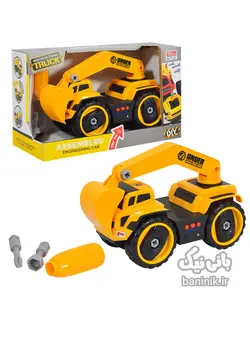 اسباب بازی کامیون راهسازی سری بیل مکانیکی موزیکال و دارای نور DIY