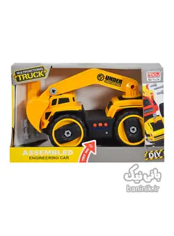 اسباب بازی کامیون راهسازی سری بیل مکانیکی موزیکال و دارای نور DIY