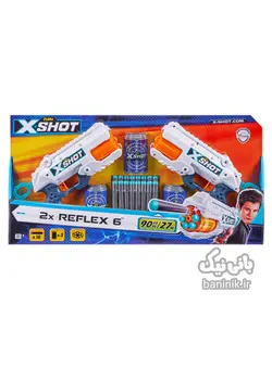 تفنگ دو قلو اکس شات سری رفلکس6 X-Shot 2xReflex6 Gun