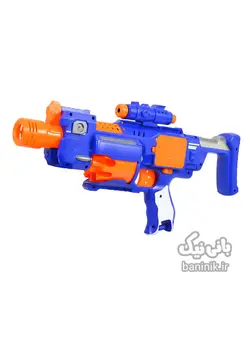 تفنگ‌ رگباری تیر فومی شیشه ای مدل Soft Bullet Blast Lefan Toys