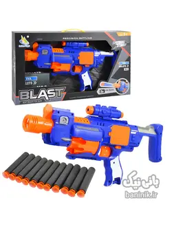 تفنگ‌ رگباری تیر فومی شیشه ای مدل Soft Bullet Blast Lefan Toys