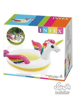 استخر بادی اینتکس طرح یونی کورن بالدار مدل 57441 Intex