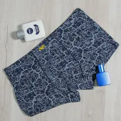 ✅شورت نیم پا مردانه نخی کتون طرح مویرگی (6147)✅