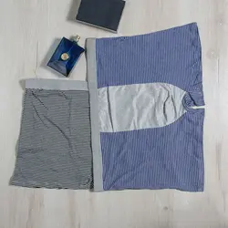 شورت گیاهی نیم پا مردانه طرح راه راه 8789