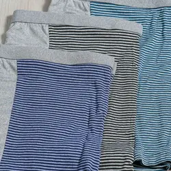 شورت گیاهی نیم پا مردانه طرح راه راه 8789