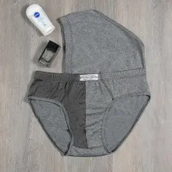 شورت مردانه اسلیپ نخ ملانژ طرح دو رنگ 7558