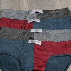 شورت مردانه اسلیپ نخ ملانژ طرح دو رنگ 7558