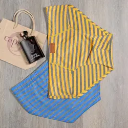 ✅شورت اسلیپ مردانه ملانژ طرح راه راه(4154)✅