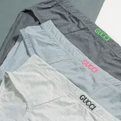 شورت نخ پنبه قواره بزرگ برند  gucci  5683