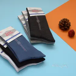 جوراب نخی ساقدار مردانه طرح دار طاق بستان(عمده)۴۵۶۲-