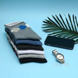 جوراب نخی ساقدار مردانه طرح دار طاق بستان( عمده)۹۹۸۰