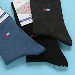 جوراب نخی ساقدار مردانه طرح دار مربع( عمده )۳۴۲۸