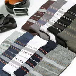 جوراب ساقدار نخی مردانه طرح خط موازی 8941