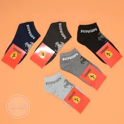 جوراب مچی اسپورت نخی طرح فراری (عمده۱۲عددی)۷۰۲۴