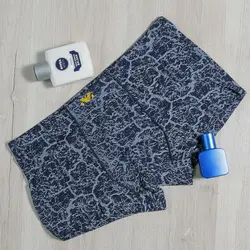شورت نیم پا مردانه نخی کتون طرح مویرگی  9123