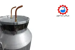 دستگاه عرق گیر و گلاب گیر بیدون (دبه شیری) 100 لیتری