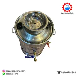 سماور گازی بشکه ای 90 لیتری - استیل کار