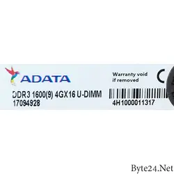 رم دسکتاپ ای دیتا مدل ADATA 4GB DDR3 1600Mhz
