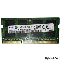 رم لپ تاپ سامسونگ مدل DDR3 12800s MHz PC3L ظرفیت 4 گیگابایت