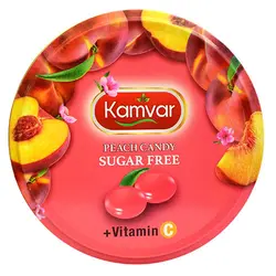 آبنبات رویال هلو بدون قند و رژیمی کامور مقدار 150 گرم - کاکوتی