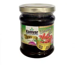 مربای زرشک بدون شکر و رژیمی کامور مقدار 280 گرم