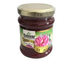 مربای گل محمدی بدون شکر و رژیمی کامور مقدار 280 گرم