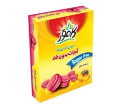 آبنبات هلو بدون قند کامور مقدار 160 گرم