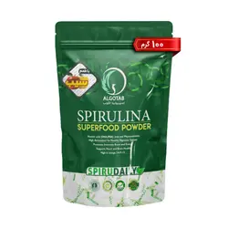 پودر جلبک خوراکی اسپیرولینا با طعم سیب آلگوتب مقدار 100 گرم - کاکوتی