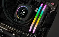 رم دسکتاپ DDR5 دو کاناله 5200 مگاهرتز کورسیر مدل VENGEANCE AMD EXPO RGB ظرفیت 32 گیگابایت CL40