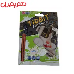 غذای تشویقی گربه تیدبیت مدل شیر وزن ۶۰ گرم
