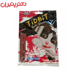 غذای تشویقی گربه تیدبیت مدل گوشت وزن ۷۰ گرم