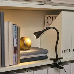 چراغ مطالعه گیره دار مشکی ایکیا NÄVLINGE