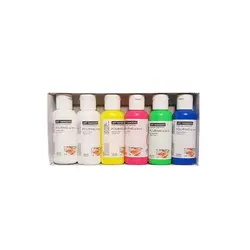 اکرولیک 6 رنگ فلورسنت 100 میل مگی - فروشگاه اینترنتی اِشل آرت
