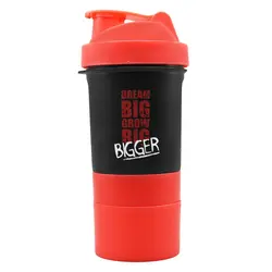 شیکر ورزشی سه تیکه بد اس مدل Bigger ظرفیت 0.4 لیتر