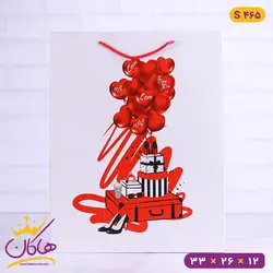 پاکت هدیه طرح دخترانه قرمز | S 465