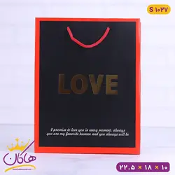 پاکت هدیه گلاسه لاو | کد S 1027