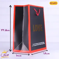 پاکت هدیه گلاسه لاو | کد S 1027