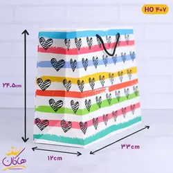 ساک دستی طرح قلب رنگین کمان | کد HO 407