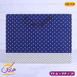 ساک دستی آبی خال خالی | کد HO 414