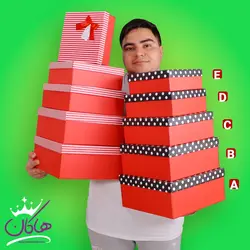 جعبه کادویی خال خالی قرمز مشکی | 2-3036