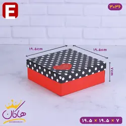 جعبه کادویی خال خالی قرمز مشکی | 2-3036