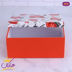 جعبه هدیه قرمز و سفید قلبی | کد 632/1