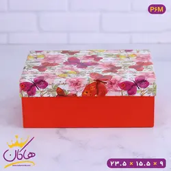 جعبه هدیه گل و پروانه | کد P6M/3